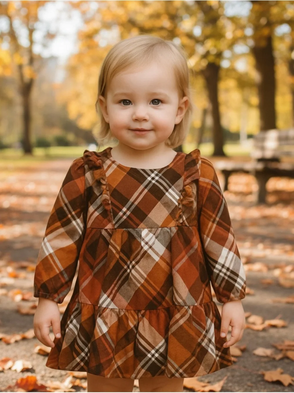 Toddler Plaid Dress Set with Ruffle Sleeves - Gymboree 2T